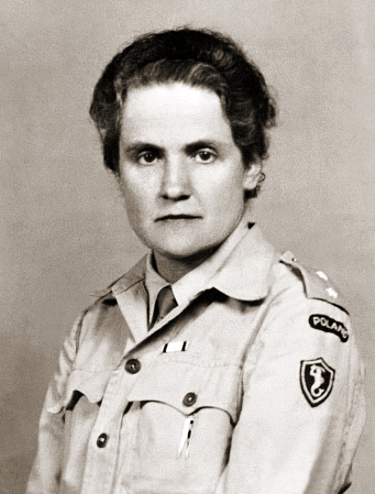 Karolina Lanckorońska podczas służby w PSZ. Zdjęcie z domeny publicznej