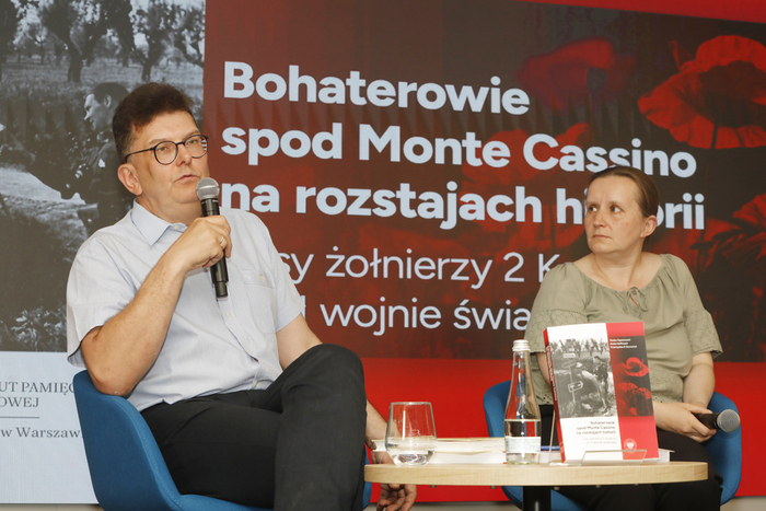 „Bohaterowie spod Monte Cassino na rozstajach historii. Losy żołnierzy 2 Korpusu po II wojnie światowej” – Dyskusja – Warszawa, 22 maja 2024. Fot. Piotr Życieński (IPN)