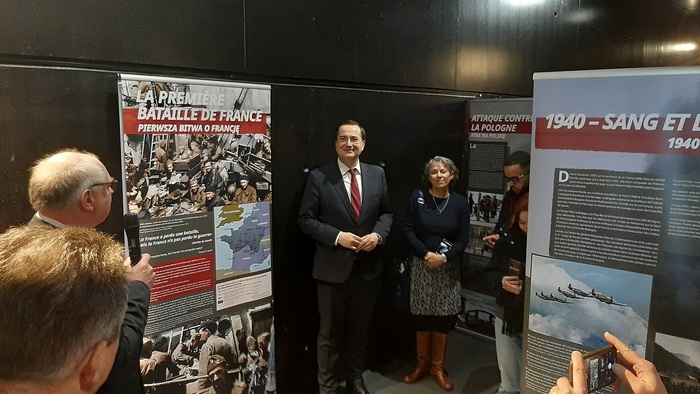 Otwarcie wystawy Szlaki Nadziei. Odyseja Wolności w Souchez - Lens - Francja, 7 lutego 2025. Fot.3. Konrad Białecki (IPN)