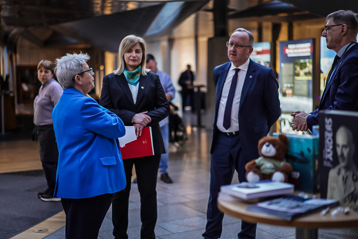 Otwarcie wystawy w Parlamencie Szkockim (fot IPN)