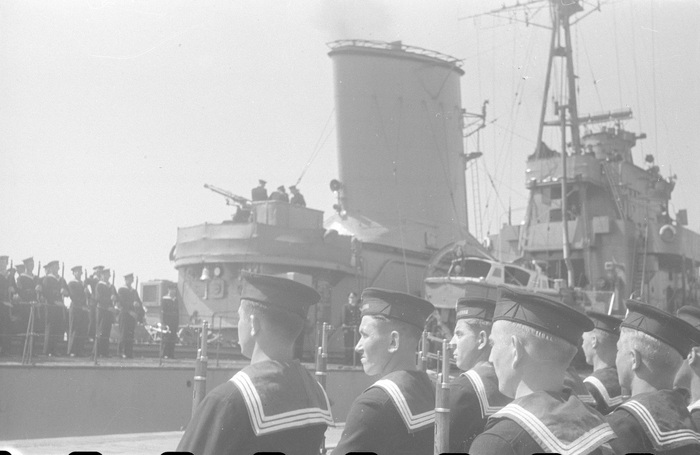 ORP Błyskawica w porcie Gdyni po powrocie z Wielkiej Brytanii 1947-1955 (fot. NAC)