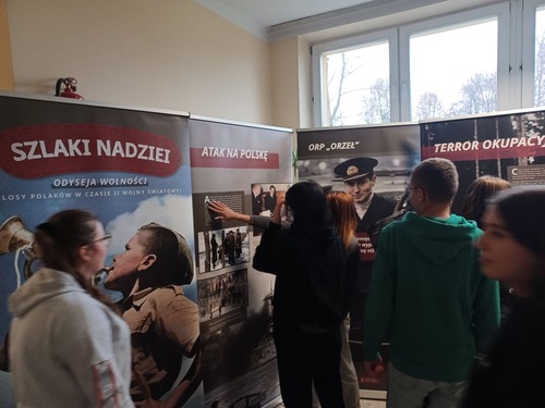 The exhibition at the school