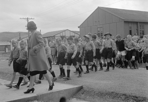 A group of Polish children in the Pahiatua camp, 1944 (photo: John Dobree Pascoe, Alexander Turnbull Library)
